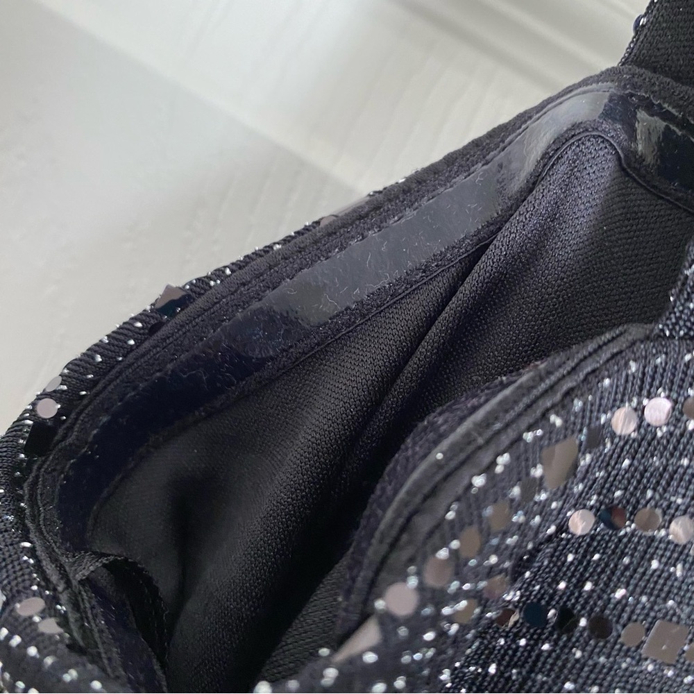 NWOT Women’s R&M Richards Sparkly One Shoulder Wide Legged Black Jumpsuit Size 6 - Picture 7 of 11